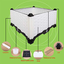 Hershii Gardening Raised Bed Kits DIY Rectangular Plant Growing Container Plastic Vegetables Herbs Flowers Large Deepened Planter Box for Balcony, Patio, Yard - White - 46.06 X 30.7' X 14.96 Inches