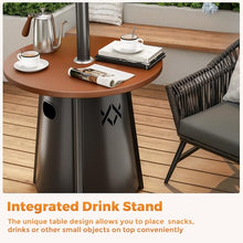 Pamapic Outdoor Heaters for Patio with Round Table Design, Premium 304 Stainless Steel Burner, Triple Protection System Propane Patio Heater for Porch Garden, Residential & Commercial Use