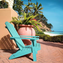 PolyTEAK Folding Adirondack Chair Set of 8 Blue
