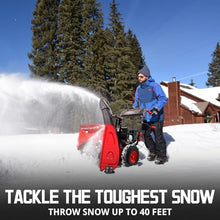 PowerSmart 24-Inch Gas Snow Blower with 212cc Engine, Electric Start, and 6 Forward/2 Reverse Speeds, Two-Stage, Self-Propelled Snow Blower with LED Lights