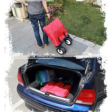 ZGLINMZ Trolley Folding Garden Trolley Cart Heavy Duty Wagon with Canopy Multi-Function Shopping Cart for Outdoor CampingPull Truck with 4 Wheels, Load：150kg