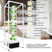 YAFODUTE 45 Pods Garden Hydroponics Growing System Smart Garden Planter Vertical Hydroponics Tower with LED Timed Grow Light, Germination Aeroponics Growing Kit with Hydrating Pump,Adapter//1pc
