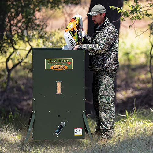 Texas Hunter Products Hide-A-Way Directional Wildlife Feeder 300lb Capacity Hunter Green