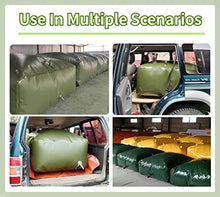 Water Bladder Storage Containers 100 200 500 800 1000 Gallon TPU Fuel Bladder Oil Storage Bag, Large Foldable Spare Oil Container Cans Tank for Boat Rv Off Road Car Generator, Green(Size:1x0