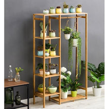 IBONSON Multi Tiered Plant Stand Indoor Balcony Multi-Layer Flower Stand Living Room Floor-Standing Flower Pot Rack Pothos Hanging Basket Succulent Plant Stand Corner Outdoor Plant Stand