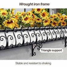 Asiwnshw Black Wall Plant Holder Outdoor, Floating Flower Display Stand for Window, Metal Hanging Planter for Plants, Books, Photos Wall Decor (59.06 * 13.78 * 11.81in)