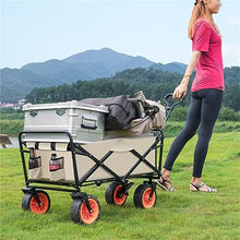 MaGiLL Outdoor Utility Wagon 8" Wheel Portable Collapsible Camping Cart Garden Shop Sport Beach Hand Trolley Bearing 120 kg