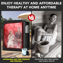 WQVOX Double Infrared Steam Sauna, Portable Infrared Sauna, Enlarged Size and Two 3L Steamers, Two Upgrade Chairs, Infrared Sauna Room with 660 & 850nm Red Light Therapy, 72 "x 50" x 36 ", Black