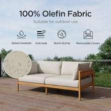 Acanva Vento Outdoor Patio Furniture Set, Couch + 2 x Armchairs