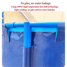 Aquarium Pool Pond With Drain Valve, Portable Water Storage Tank Ground Swimming Pools PVC Canvas Fish Pond With Stand Solid Structure For Aquaculture, Garden Cisterns ( Color : Blue , Size : 2.5x1.2m