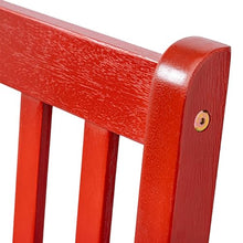 JONATHAN Y Laurel 59" Slatted 3-Seat Acacia Wood Outdoor Bench, Red