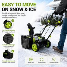 22" Electric Snow Sweeper, Hand Push Rechargeable Snow Removal Machine 4batteries