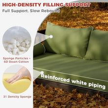IYTFNSDLE Olefin Twin Outdoor Mattress Package Daybed Cushion Set，Twin Size Porch Swing Bed 6inch Mattress，Waterproof Cushion Package for Daybeds (Olive Green, 75 * 39 * 6in)