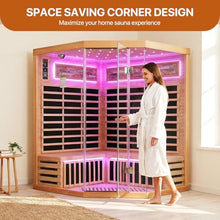 OUTEXER Sauna Corner Saunas for 4-5 Person 240V Indoor Canadian Hemlock