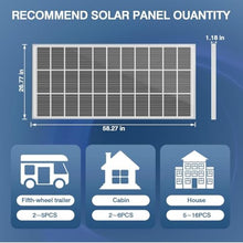 KZZAAO Solar Panel 18BB Monocrystalline 25% High Efficiency 300W Solar Panels for 12V/24V System MC4 Connectors for Home