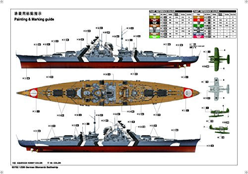 Trumpeter 1/200 1941 German Bismarck Battleship Model Kit