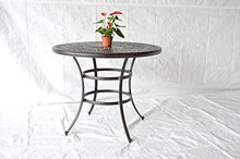 Mandalay Outdoor Patio 5pc Bar Set 48" Dark Bronze Cast Aluminum (Walnut)