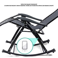 MHJKHG Rocking Chair Adult Siesta Rocking Chair Rocking Chair,Folding Chair,Lunch Break Chair,Leisure Chair,Balcony Lazy Home Outdoor Leisure Rocking Rocking Chair，Black