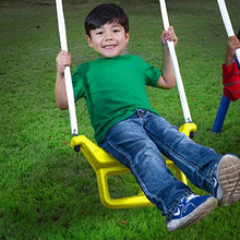 XDP Recreation Rising Sun Metal Swing Set with Slide, See Saw, Glider, and Swings Yellow