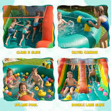 HESMAX 23FT Inflatable Water Slide with Splash Pool, Thickened Commercial PVC, Powerful Blower Included, Easy Setup Outdoor Summer Water Play Slide for Kids Adults Backyard Garden Party-Coconut Tree