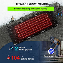 Heated Snow Melting Mats for Walkways, Heated Outdoor Mats - Snow Melting Mats for Winter Snow Removal,No-Slip Sidewalk Heating Mats,30 * 30in(76.2 * 76.2cm)