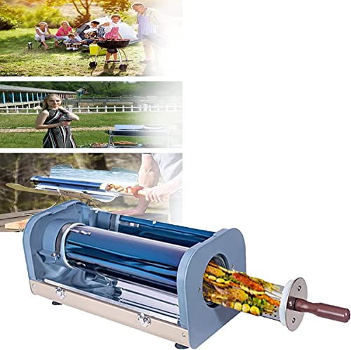 Solar Oven Portable Heater, Solar Camping Grill, High Efficiency Smokeless Energy Saving Vacuum Tube Grill, Aluminum Alloy Housing, Reusable