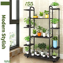 Plant Stand With Wheels | Indoor Outdoor Plant Shelves | Tiered Plant Shelf For Multiple Plants | Metal Plant Holder Multi-Tier Planter Pot Holder Flower Stand