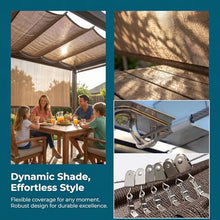 FENGZEQUAN Retractable Wave Sun Shade sail，Pergola Shade Cover Retractable Canopy Outdoor Wave Sun Shade for Patio Garden Backyard Deck Trellis，with Mounting Kit(W2.4*L15m/W7.87*L49.21ft)