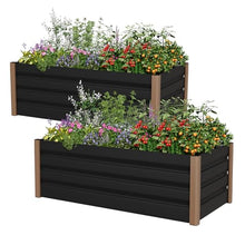 Garvee 79x32x16in Gray Aluminum Raised Garden Bed Planter Box, 2-Pack