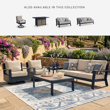 Signature Design by Ashley 1-Piece HDPE Outdoor Swivel Glider Chair, Navy