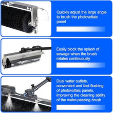 Electric Solar Panel Cleaning Tools, 60cm Roller Brush Head, Solar Photovoltaic Panel Cleaning Machine, Water Fed Pole Cleaning Kit,7.5M