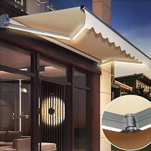 Motorized Retractable Patio Awning - Waterproof Outdoor Shade with Remote Control, Sun Protection for Windows & Doors, 3x1.5m Canopy for Decks & Patios.