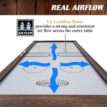 Hall of Games Grant 6' Steel Leg Air Hockey Table Wood Grain/Black