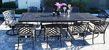 Patio Land St Augustine Outdoor Cast Aluminum Powder Coated 11-Piece Dining Set with Extendable 48x132 Table (with 2 Rockers and 8 Regular Chairs)