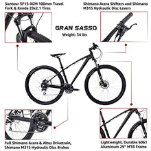Tommaso Gran Sasso 29er Mountain Bike Hydraulic Disc Hardtail Matte Black/Gloss Black