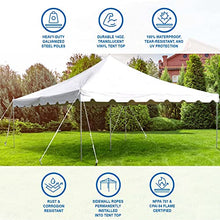 Party Tents Direct 15'x15' Weekender Canopy Tent with Sidewalls - Easy Up for 50 Guests White