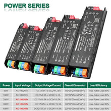 Ultra-Thin and Silent LED Lighting Transformer 60W 100W 200W 300W 400W AC100-265V to DC 12V 24V Light Strip Power adapte(400W AC180-265V,DC 24V)