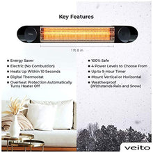 Veito Blade Infrared Heater, Black, 1500W