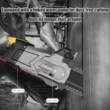 GenSDH Electric Concrete Chain Saw with Wet Water Supply for Dust Removal,Cuts Concrete,Steel Bars,Marble,Includes Single & Double Chain for Versatile Use,350Mm