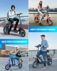 Gyroor Electric Scooter with Seat 450W Motor Foldable Orange