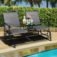 Patio Glider Rocking Chair Bench Loveseat 2 Person Rocker Deck Outdoor Furniture