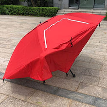 LumaGrove 240cm Beach Umbrella Shelter UPF50+, Fishing Umbrella, 8 Ribs, Sun Shade for Beach and Sports Events(Red)
