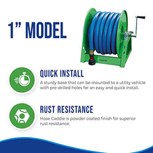 Underhill Heavy-Duty Hose Reel Holder Caddy for Golfing Greens and Sports Fields Green