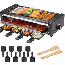 XYWGBMS BBQ Electric Grill, Portable Non-Stick Table Grill with 8 Trays, Adjustable Temperature Control for Indoor Cheese Dishes, Nonstick Griddle Machine