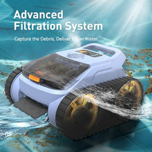 Cordless Pool Cleaner Robot, Pool Vacuum for Inground Pool & Above Ground Pool, Smart Navigation Self-Parking, LED Indicator, Wall&Waterline Cleaning Pool Robot up to 2150 Sq.ft
