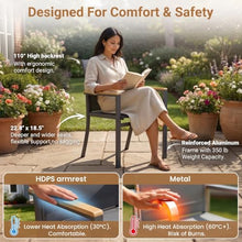 7-Pieces Aluminum Patio Table and Chairs Set with HDPS Tabletop for Patio