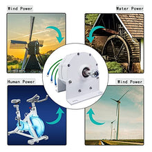 AISINILALAO Wind Turbine Generator,600W 12V 24V 48V 300 RPM AC DC 3 Phase Gearless Permanent Magnet Generator AC Alternator Suitable for Hydro and Wind Turbines(with Base),12V