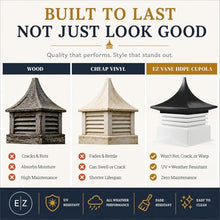 EZ Vane Cupola - High Density Plastic White Top, 33" x 50", Made in USA