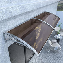 Outdoor Aluminum Patio Umbrella, UV Protection Weather-Resistant Polycarbonate Canopy Sunshade for Windows & Doors Entrance, Durable & Stylish Awning