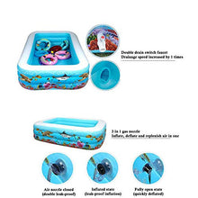 Blow Up Pool for Kids Full-Sized Rectangle Pool Adults Toddlers Oversize Lounge Kiddie Pools Inflatable Water Park (305 * 150 * 66CM)